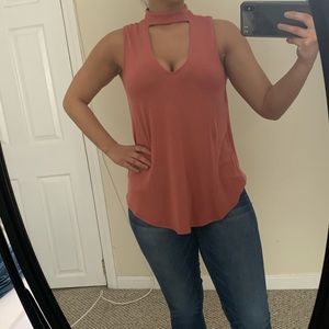 Express Peach Sleevless Top